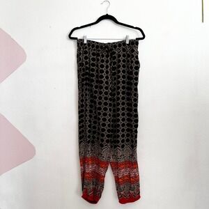 Angie Floral Pants Boho Bohemian Hippie Cottagecore Festival Beach Large